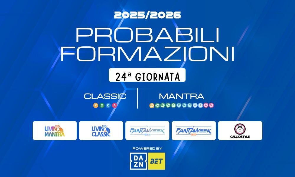 Fantacalcio, 24°Giornata: consigli e formazioni