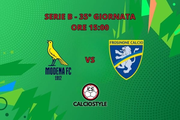 Modena-Frosinone, probabili formazioni e dove vederla