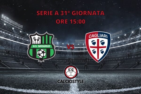 Sassuolo-Cagliari 2-1, quarto KO dei sardi al Mapei Stadium