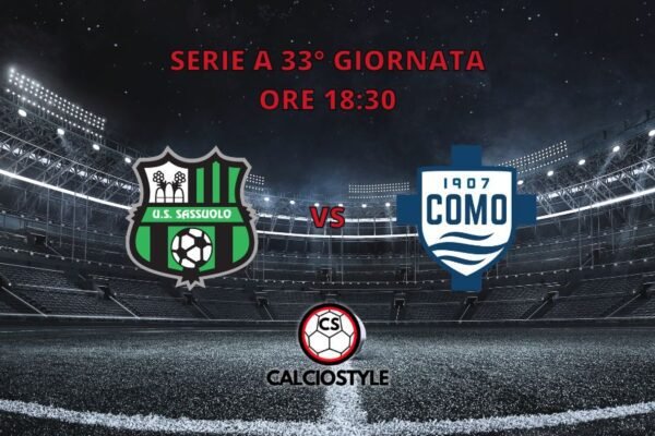 Sassuolo-Como, le formazioni ufficiali