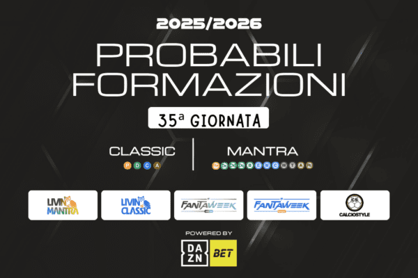 Fantacalcio 35°Giornata: consigli e formazioni