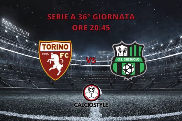 Torino-Sassuolo, le formazioni ufficiali